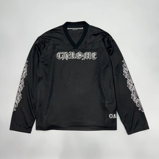 Chrome Hearts Logo V-Neck Long Sleeve Mesh Jersey クロムハーツ ロゴ Vネック ロングスリーブ メッシュ ジャージー