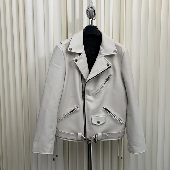 Chrome Hearts Logo Cross Moto Jacket with Notch Lapel クロムハーツ ロゴ クロス モト ジャケット ウィズ ノッチ ラペル
