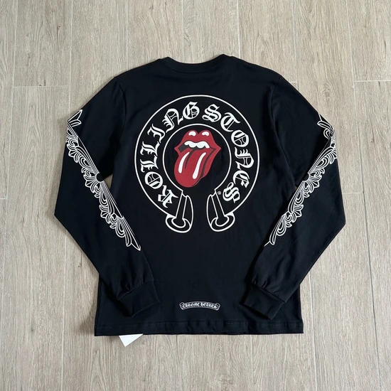 Chrome Hearts x The Rolling Stones Logo Long Sleeve T-Shirt クロムハーツ ザ ローリング ストーンズ ロゴ ロングスリーブ Tシャツ