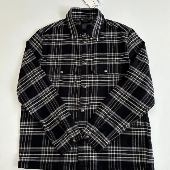 Chrome Hearts Check Logo Oversized Plaid Shirt Jacket クロムハーツ チェック ロゴ オーバーサイズ プレイド シャツ ジャケット