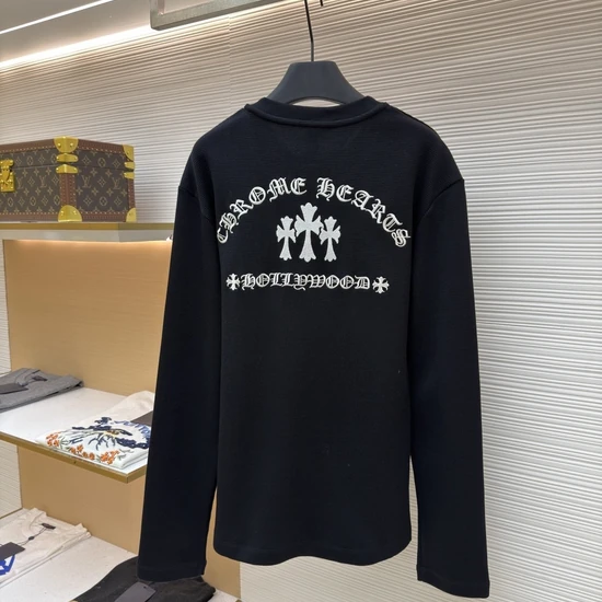 Chrome Hearts Logo Henley Long Sleeve T-Shirt クロムハーツ ロゴ ヘンリー ロングスリーブ Tシャツ
