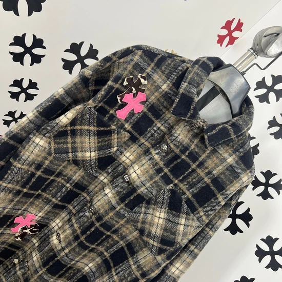 Chrome Hearts Logo Check Long Sleeve Button-Up Shirt クロムハーツ ロゴ チェック ロングスリーブ ボタンアップ シャツ