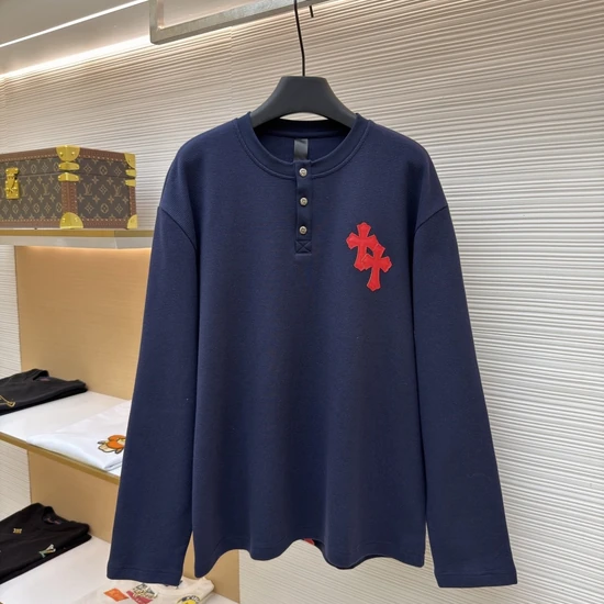 Chrome Hearts Logo Henley Shirt クロムハーツ ロゴ ヘンリー シャツ