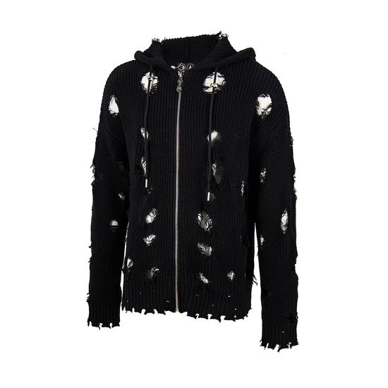 Thug Club Distressed Zip-Up Hoodie サグ クラブ ディストレスド ジップアップ パーカー