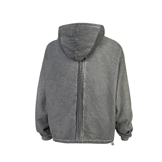 Thug Club Logo Mesh Sleeves Zip-Up Hoodie サグ クラブ ロゴ メッシュ スリーブ ジップ アップ パーカー