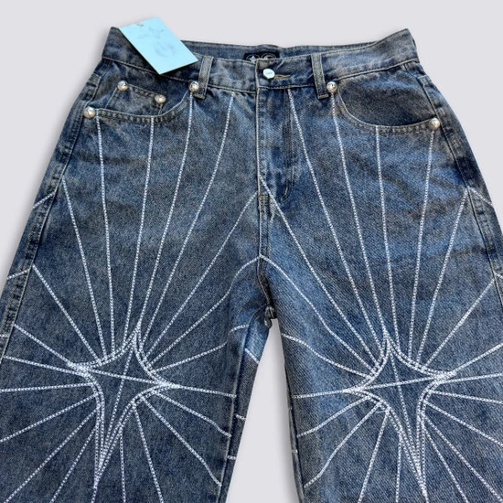 Thug Club Logo Sunburst Print Jeans サグ クラブ ロゴ サンバースト プリント ジーンズ