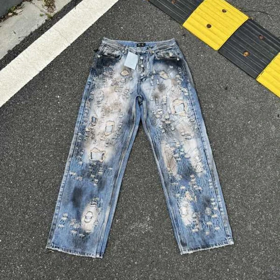 Thug Club Logo Ripped Jeans サグ クラブ ロゴ リップド デニムパンツ