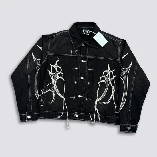 Thug Club Graphic Denim Jacket サグ クラブ グラフィック デニム ジャケット