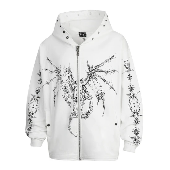 Thug Club Graphic Zip-Up Hoodie サグ クラブ グラフィック ジップアップ パーカー
