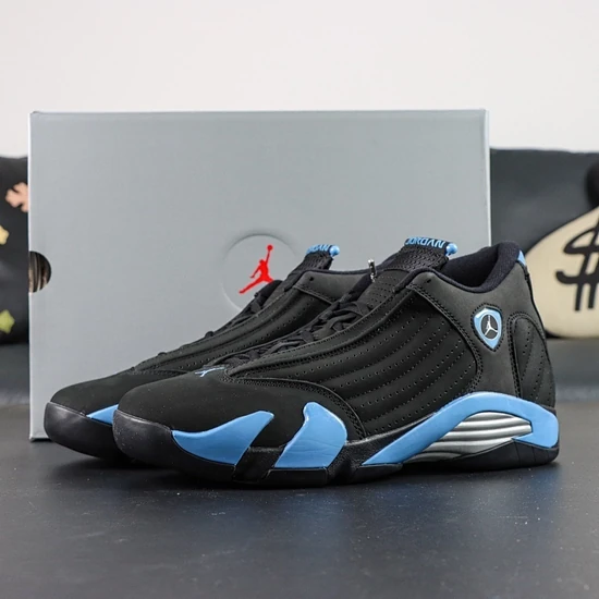 Nike Air Jordan 14 Retro Black/University Blue 487471-002 ナイキ エア ジョーダン 14 レトロ ブラック/ユニバーシティ ブルー 487471-002