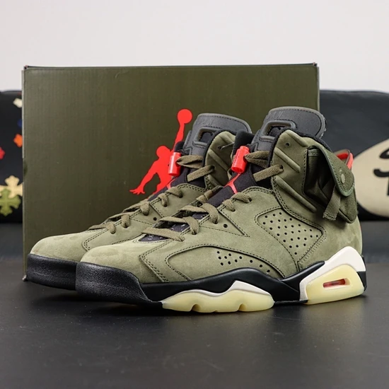 Travis Scott × Nike Air Jordan 6 Retro Medium Olive CN1084-200 トラヴィススコット × ナイキ エアジョーダン6 レトロ ミディアム オリーブ