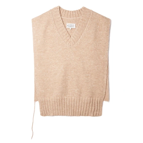 Maison Margiela Logo V-Neck Sleeveless Sweater メゾン マルジェラ ロゴ Vネック ノースリーブ セーター