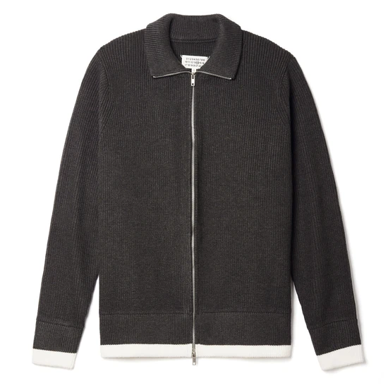 Maison Margiela Logo Zip-Up Cardigan メゾン マルジェラ ロゴ ジップアップ カーディガン