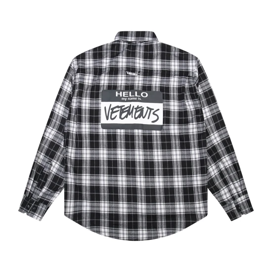 Vetements Logo Check Plaid Shirt ヴェトモン ロゴ チェック プレイド シャツ