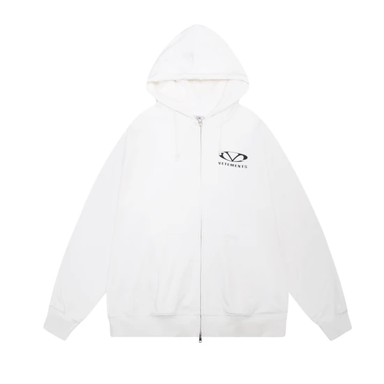 Vetements Logo Zip-Up Hoodie ヴェトモン ロゴ ジップ パーカー