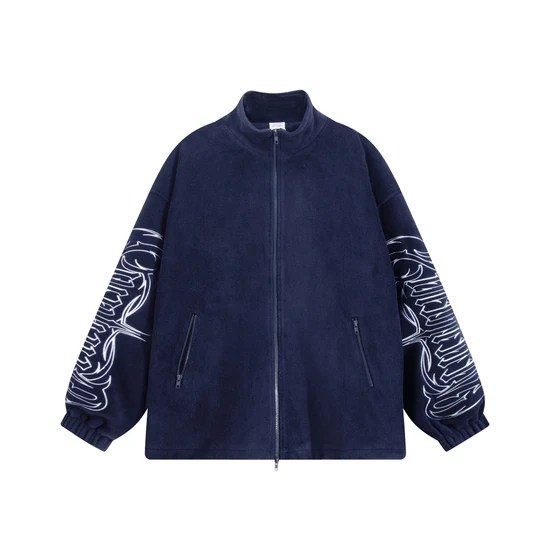 Vetements Logo Half-Zip Fleece Jacket ヴェトモン ロゴ ハーフジップ フリース ジャケット