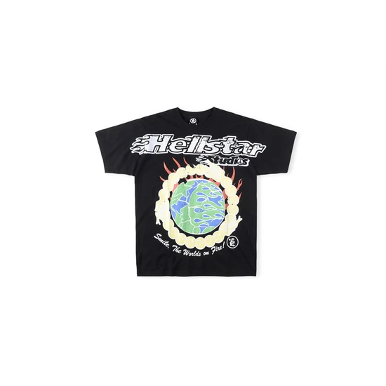 Hellstar Flaming Earth Graphic T-Shirt ヘルスター フレイミング アース グラフィック Tシャツ