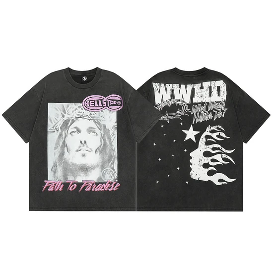 Hellstar Portrait Graphic Back Print T-Shirt ヘルスター ポートレート グラフィック バック プリント Tシャツ