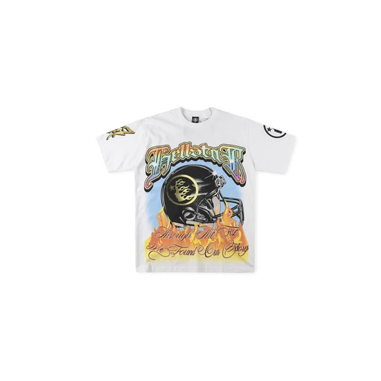 Hellstar Hellstorm Graphic Helmet Flame T-Shirt ヘルスター ヘルストーム グラフィック ヘルメット フレーム Tシャツ