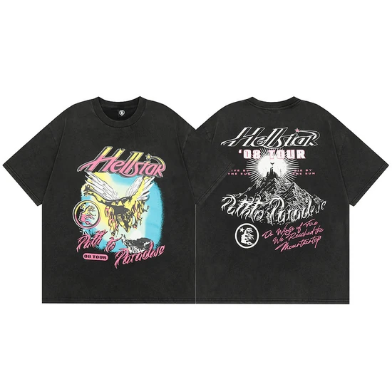 Hellstar Eagle Graphic Tour Print T-Shirt ヘルスター イーグル グラフィック ツアー プリント Tシャツ