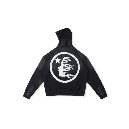 Hellstar Face Flames Graphic Zip-Up Hoodie ヘルスター フェイス フレイムス グラフィック ジップアップ パーカー