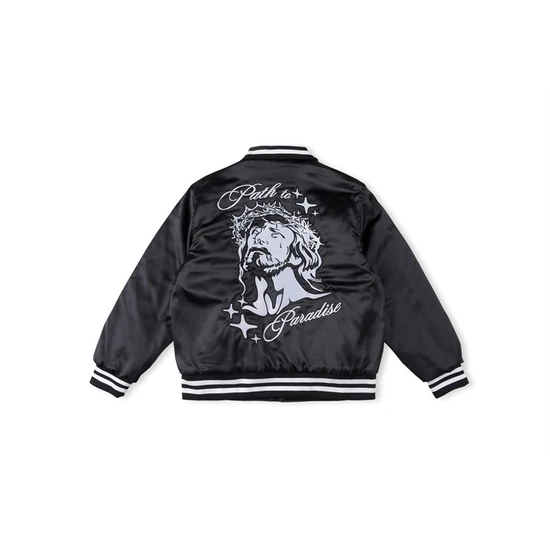 Hellstar Jesus Portrait Graphic Bomber Jacket ヘルスター ジーザス ポートレート グラフィック ボンバー ジャケット
