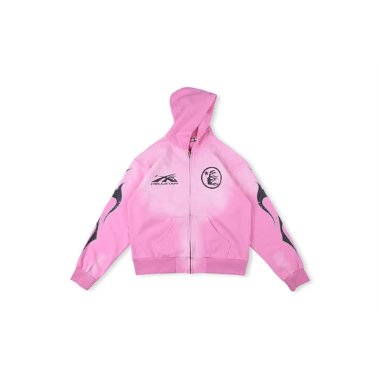 Hellstar Portrait Graphic with Star Zip-Up Hoodie ヘルスター ポートレイト グラフィック ウィズ スター ジップアップ パーカー