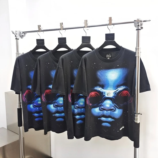 Hellstar Futuristic Face Graphic T-Shirt ヘルスター フューチャリスティック フェイス グラフィック Tシャツ