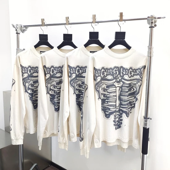 Hellstar Skeleton Graphic Long Sleeve T-Shirt ヘルスター スケルトン グラフィック ロングスリーブ Tシャツ