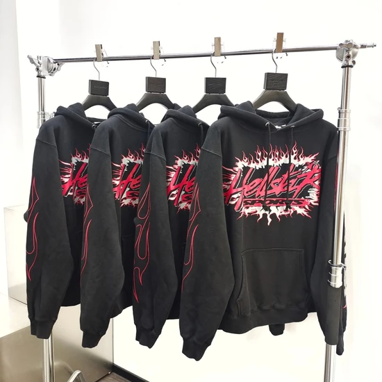 Hellstar Flame Graphic Logo Hoodie ヘルスター フレイム グラフィック ロゴ パーカー