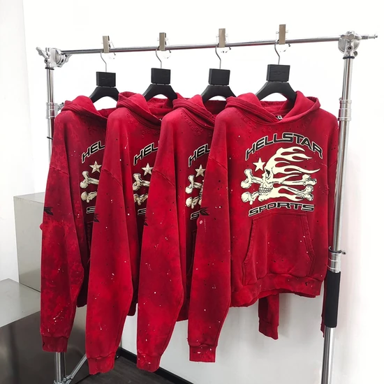 Hellstar Skull Flame Graphic Hoodie ヘルスター スカル フレーム グラフィック パーカー