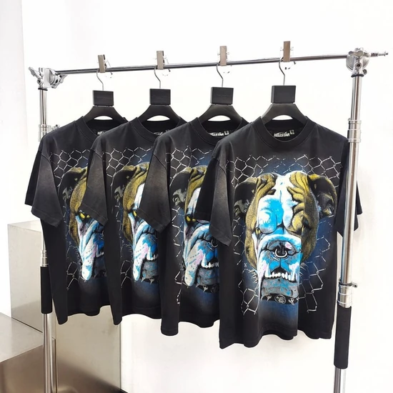 Hellstar Bulldog Graphic with Chainlink T-Shirt ヘルスター ブルドッグ グラフィック チェーンリンク Tシャツ