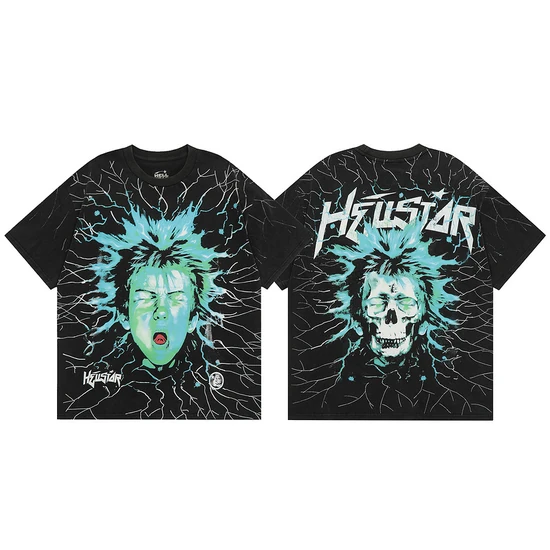 Hellstar Portrait Graphic Lightning T-Shirt ヘルスター ポートレート グラフィック ライトニング Tシャツ