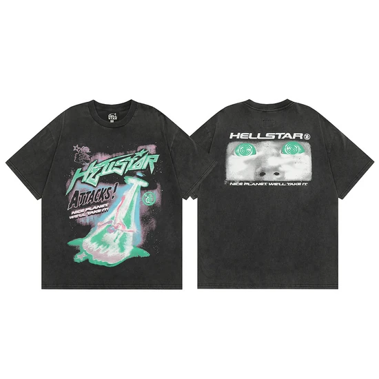 Hellstar Alien Graphic Print T-Shirt ヘルスター エイリエン グラフィック プリント Tシャツ