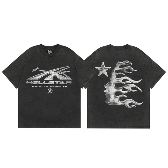 Hellstar Flame Skull Graphic T-Shirt ヘルスター フレイム スカル グラフィック Tシャツ