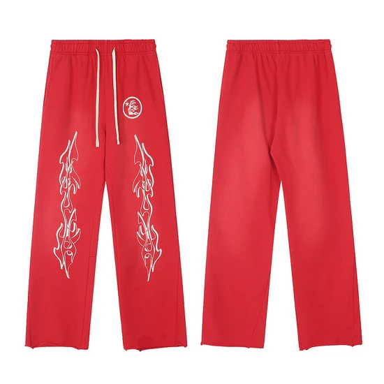 Hellstar Flame Graphic Logo Sweatpants ヘルスター フレーム グラフィック ロゴ スウェットパンツ