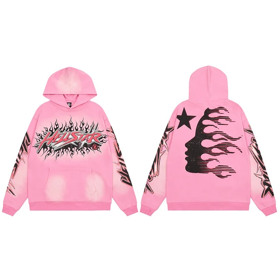 Hellstar Head Graphic Flame Hoodie ヘルスター ヘッド グラフィック フレーム パーカー