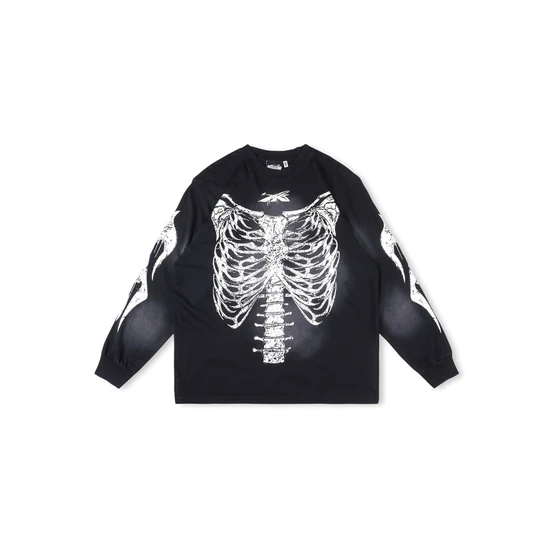 Hellstar Skeleton Ribcage Graphic Sweatshirt ヘルスター スケルトン リブケージ グラフィック スウェットシャツ