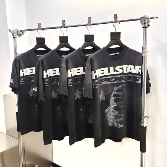 Hellstar Star Graphic, Text Print T-Shirt ヘルスター スター グラフィック テキスト プリント Tシャツ