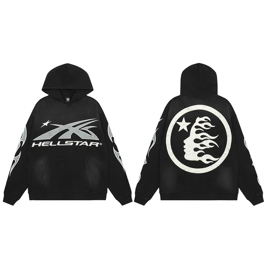 Hellstar Flaming Head Graphic Hoodie ヘルスター フレイミング ヘッド グラフィック パーカー