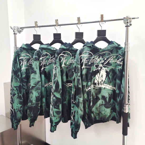 Hellstar Flame Graphic Tie-Dye Zip-Up Hoodie ヘルスター フレーム グラフィック タイダイ ジップアップ パーカー