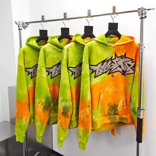 Hellstar Lightning Bolt Graphic Tie-Dye Hoodie ヘルスター ライトニング ボルト グラフィック タイダイ パーカー