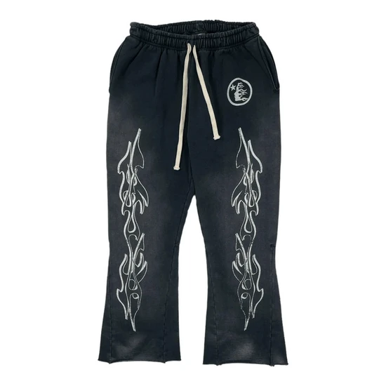 Hellstar Flame Graphic Sweatpants ヘルスター フレイム グラフィック スウェットパンツ