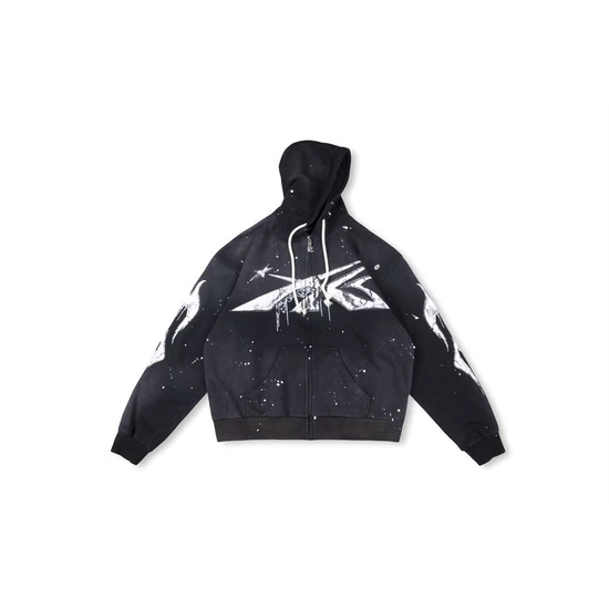 Hellstar Graphic Print Zip-Up Hoodie ヘルスター グラフィック プリント ジップアップ パーカー