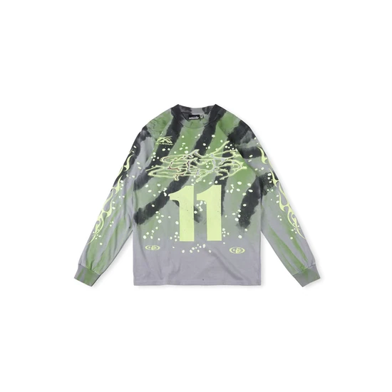 Hellstar Graphic Print with Neon Accents Sweatshirt ヘルスター グラフィック プリント ネオン アクセント スウェットシャツ