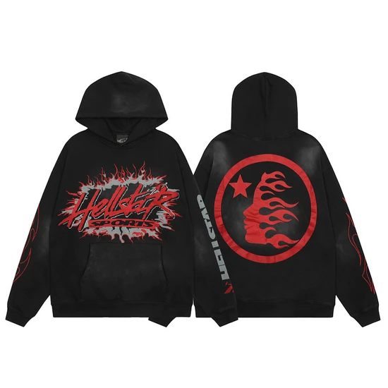 Hellstar Flaming Head Graphic Hoodie ヘルスター フレーミング ヘッド グラフィック パーカー