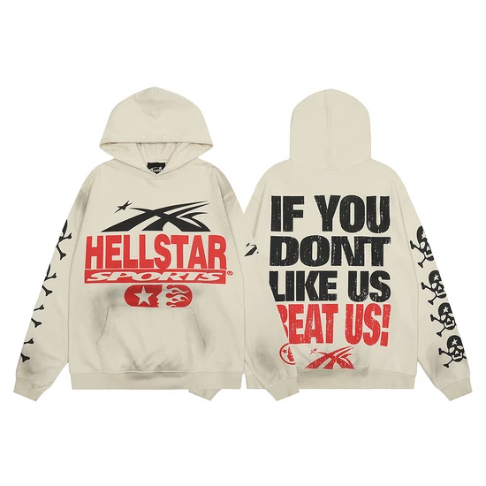 Hellstar Logo Graphic Skull Sleeve Print Hoodie ヘルスター ロゴ グラフィック スカル スリーブ プリント パーカー