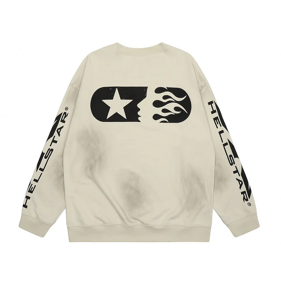 Hellstar Star Flame Graphic Sweatshirt ヘルスター スター フレーム グラフィック スウェットシャツ