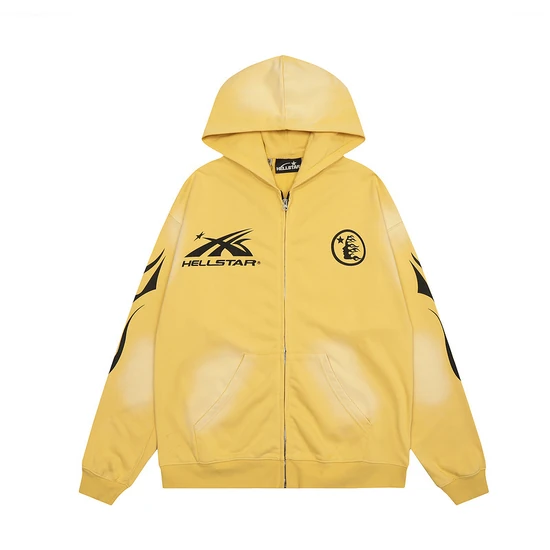 Hellstar Logo Graphic Zip-Up Hoodie ヘルスター ロゴ グラフィック ジップアップ パーカー