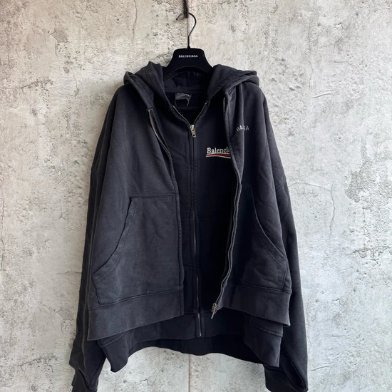 Balenciaga Logo Zip-Up Hoodie バレンシアガ ロゴ ジップアップ パーカー